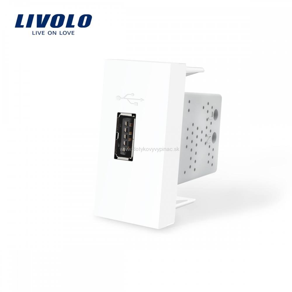 USB nabíjačka - polmodul čierny