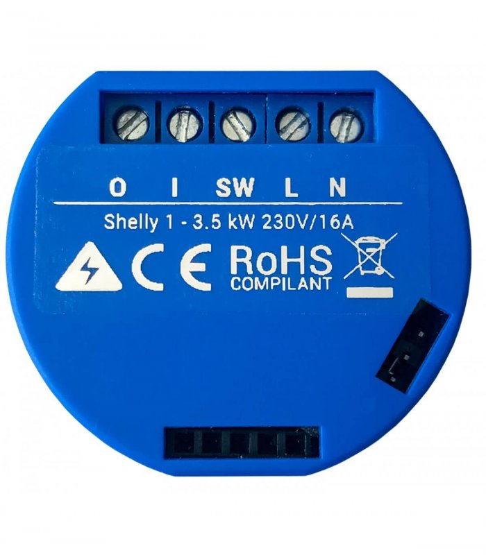 Shelly 1, spínací modul 1x 16A, WiFi 2,4GHz