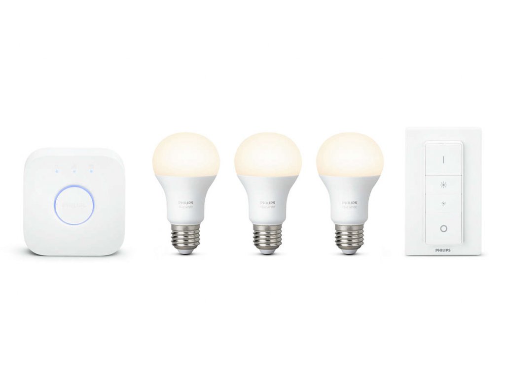 Philips HUE klasik, štartovacia sada, 9W, E27 - teplá biela