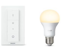 Philips HUE Stmievacia sada (LED, E27, 9W, 806lm, 2700K Teplá biela & Philips HUE DIM Switch EU)