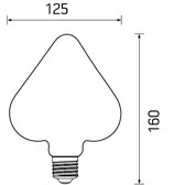 LED žiarovka Heart Smoky Gray
