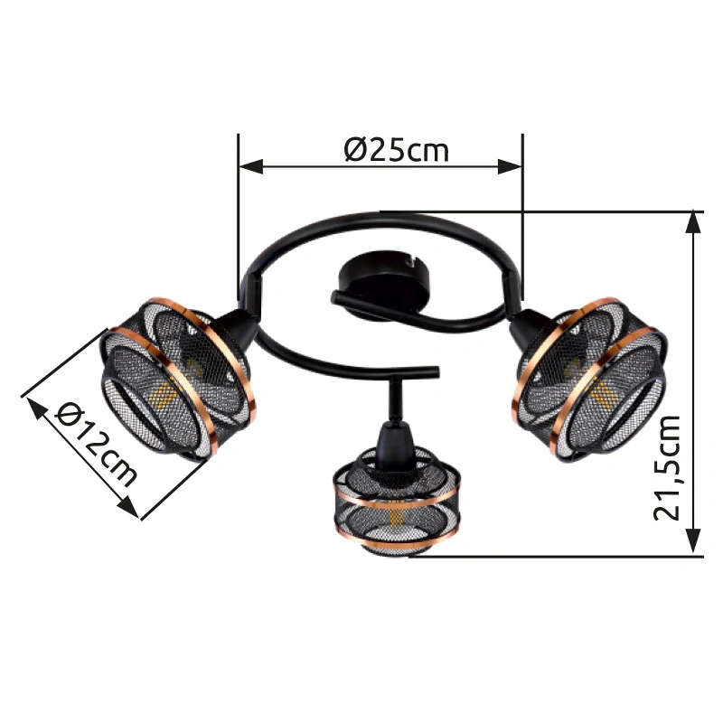 GLOBO BELLONA 54020-3 stropné svietidlo