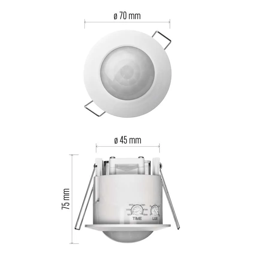 PIR senzor biely IP20 1200W