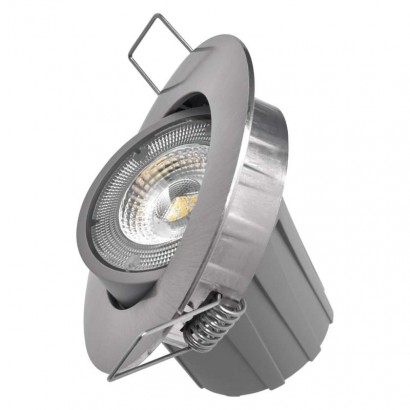 EMOS LED bodové svietidlo Exclusive strieborné, kruh 8W NB