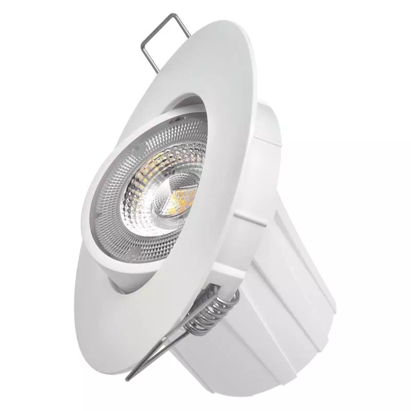 EMOS LED bodové svietidlo Exclusive biele, kruh 8W NB