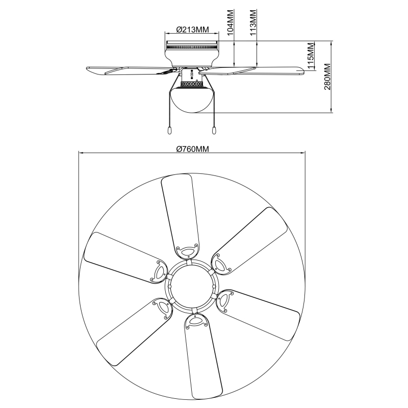 GLOBO UGO ventilátor
