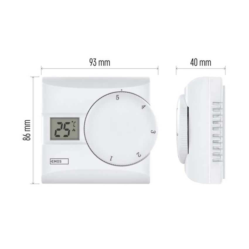 Izbový manuálny drôtový termostat P5603R