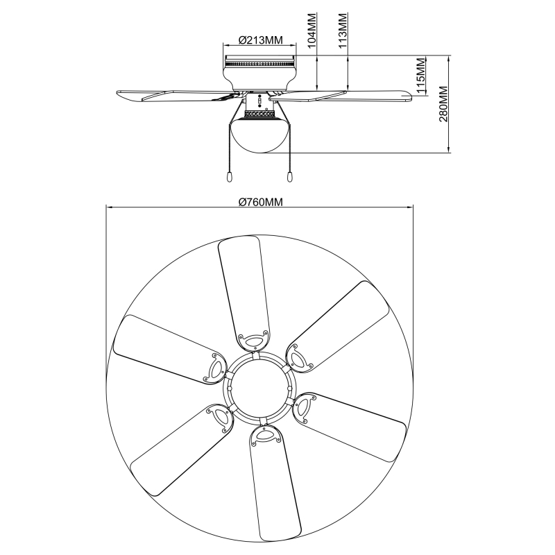 GLOBO UGO ventilátor