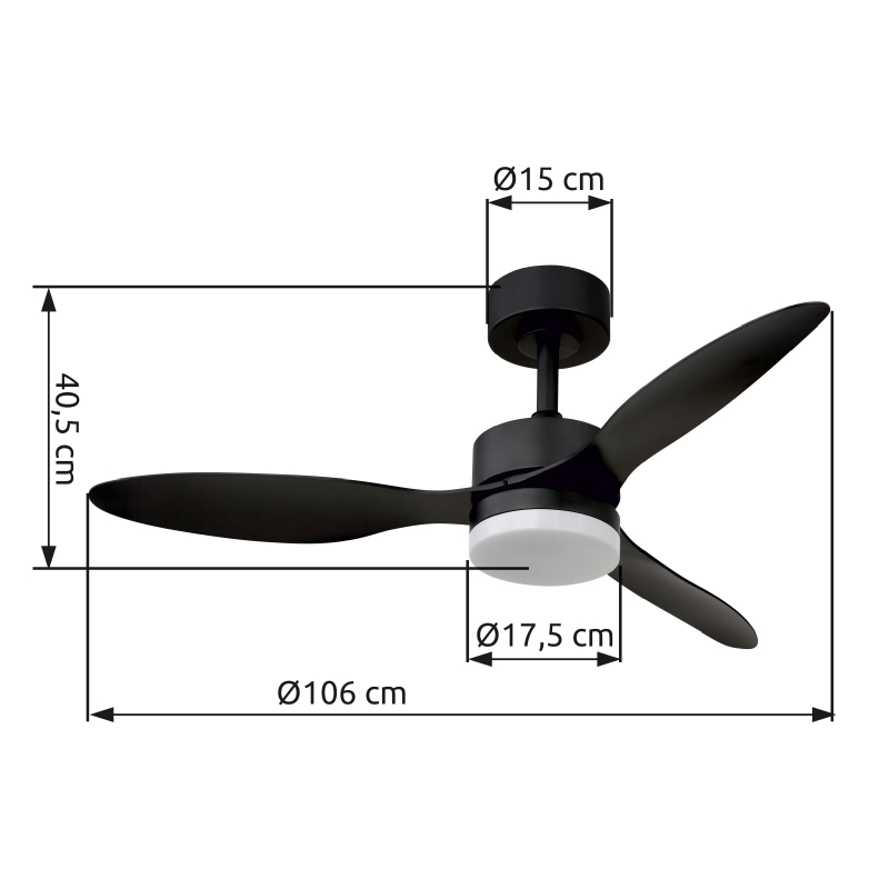 GLOBO BLACKWELL ventilátor
