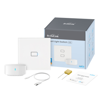 BroadLink 1-kanálový dotykový vypínač na diaľkové ovládanie + BroadLink S3 Smart hub