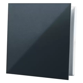 Dekoratívna PVC mriežka so sieťkou a rovným krytom 160 x 160 mm, čierna