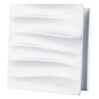 Dekoratívna PVC mriežka so sieťkou a krytom s motívom vlny 160 x 160 mm, biela