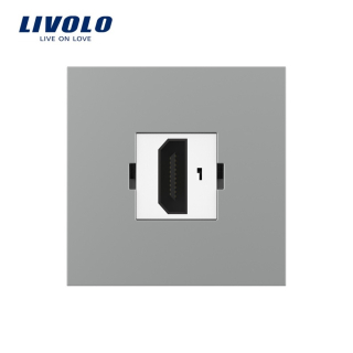 HDMI zásuvka - modul strieborný