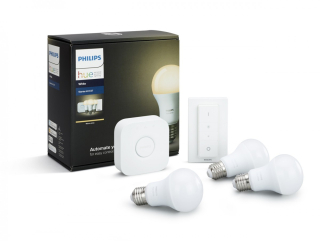 Philips HUE klasik, štartovacia sada, 9W, E27 - teplá biela