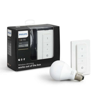 Philips HUE Stmievacia sada (LED, E27, 9W, 806lm, 2700K Teplá biela & Philips HUE DIM Switch EU)