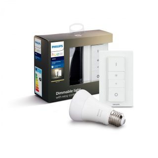 Philips HUE Stmievacia sada (LED, E27, 9W, 806lm, 2700K Teplá biela & Philips HUE DIM Switch EU)