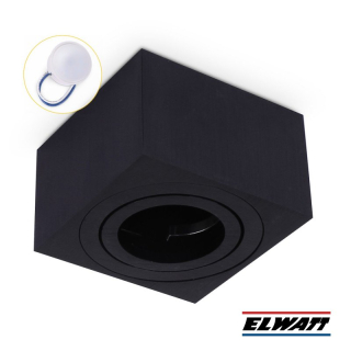 SML Square S čierna prisadená bodovka 5cm