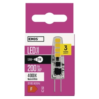 LED žiarovka Classic JC A++ 2W 12V G4 neutrálna biela