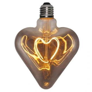 LED žiarovka Heart Smoky Gray